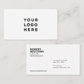 Carte De Visite Blanc professionnel simple (Devant / Derrière)