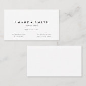 Carte De Visite Blanc professionnel simple (Devant / Derrière)
