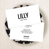 Carte de visite blanc professionnel simple et mode