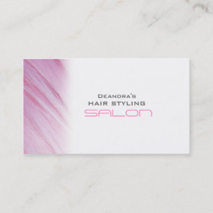 Carte de visite blanc rose de rendez-vous de salon
