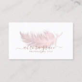 Carte De Visite Blanc rose Rose or (Devant)