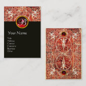 CARTE DE VISITE BLANC ROUGE FLORAUX NOIR ET ÉPAULES (Devant / Derrière)