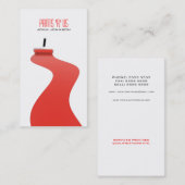 Carte de visite blanc rouge moderne de modèle de (Devant / Derrière)