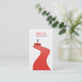 Carte de visite blanc rouge moderne de modèle de (Debout devant)