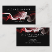 Carte de visite blanc rouge noir d'abrégé sur (Devant / Derrière)