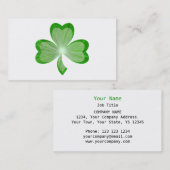 carte de visite blanc shamrock (Devant / Derrière)