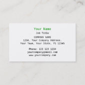 carte de visite blanc shamrock (Dos)