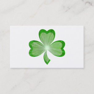 carte de visite blanc shamrock