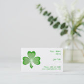 carte de visite blanc Shamrock (Debout devant)