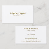 Carte de visite blanc simple (Devant / Derrière)