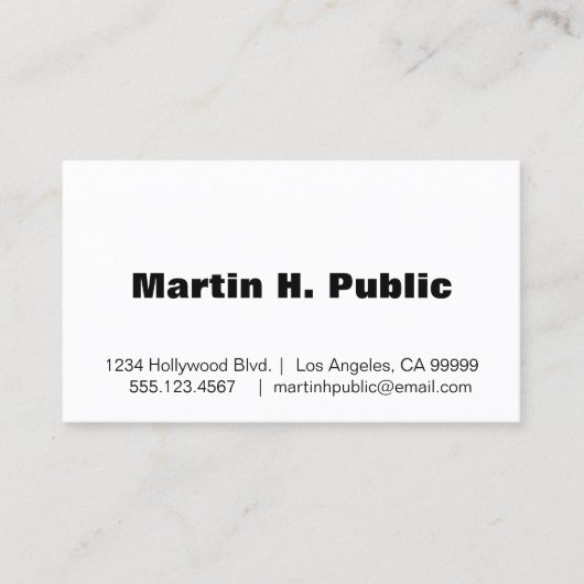 Carte de visite blanc simple avec logo (Devant)