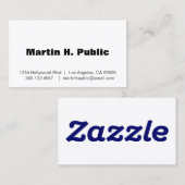 Carte de visite blanc simple avec logo (Devant / Derrière)