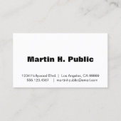 Carte de visite blanc simple avec logo (Devant)