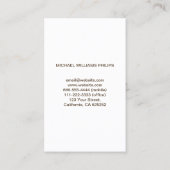 Carte De Visite Blanc Simple élégant Conception Graphique (Dos)