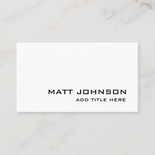 Carte de visite blanc simple élégant professionn