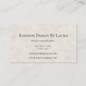 Carte de visite blanc simple et élégant (Dos)