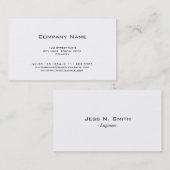 Carte De Visite blanc simple et uni (Devant / Derrière)