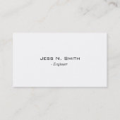 Carte De Visite blanc simple et uni (Dos)