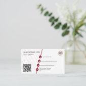 Carte De Visite Blanc simple formalisé QR Code professionnel moder (Debout devant)
