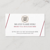 Carte De Visite Blanc simple formalisé QR Code professionnel moder (Dos)