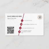 Carte De Visite Blanc simple formalisé QR Code professionnel moder (Devant)
