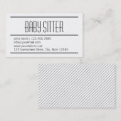 Carte de visite blanc simple moderne de garde (Devant / Derrière)