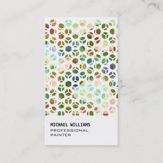 CARTE DE VISITE BLANC SIMPLE PROFESSIONNEL ÉLÉGANT OR MÉTAL (Devant)