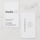 Carte De Visite Blanc simple professionnel et simple (Devant / Derrière)