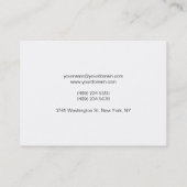Carte De Visite Blanc Simple Unique Moderne Professionnel (Dos)