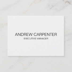 Carte De Visite Blanc Simple Unique Moderne Professionnel