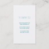 Carte De Visite Blanc sous-marin côtier nautique de plage de pot (Dos)