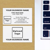 Carte de visite blanc style centré