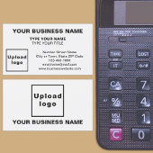 Carte de visite blanc style centré