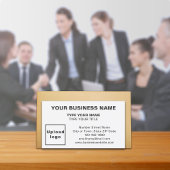 Carte de visite blanc style centré