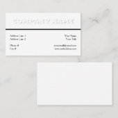 Carte De Visite Blanc sur blanc Générique Adaptable Professionnel (Devant / Derrière)