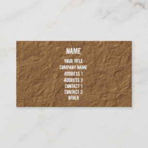 Carte De Visite Blanc sur parchemin concassé