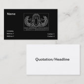 Carte De Visite Blanc technique de dessin d'EOD (Devant / Derrière)