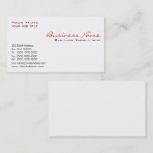 Carte de visite blanc traditionnel (Devant / Derrière)