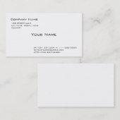 Carte De Visite blanc uni (Devant / Derrière)