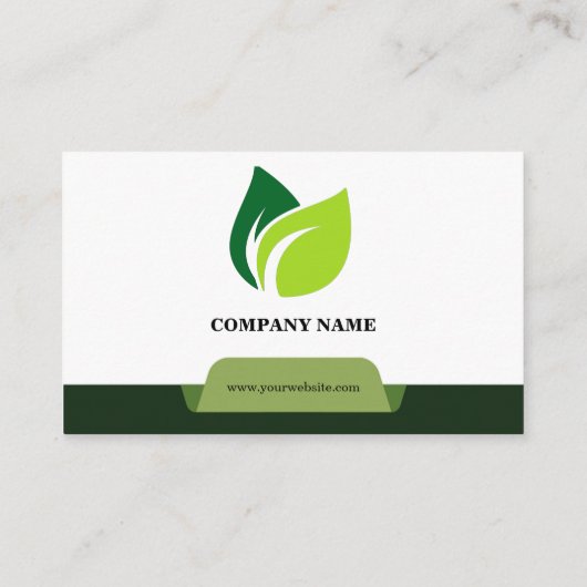 Carte de visite blanc vert (Dos)