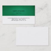 Carte de visite blanc vert clair professionnel (Devant / Derrière)