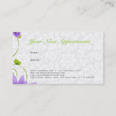 Carte De Visite Blanc Violet Et Vert (Dos)