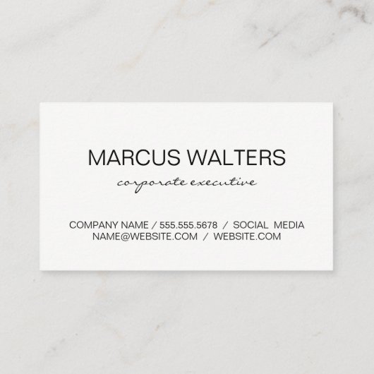 Carte De Visite Blanc violet moderne (Dos)