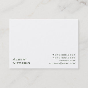 Carte De Visite Blanc XI