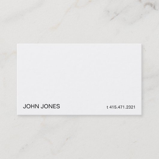 Carte De Visite Blanc XX (Devant)