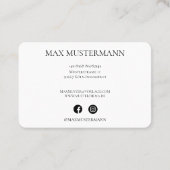 Carte de visite blanche (Dos)