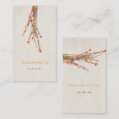 Carte de visite blanche arbre (Devant / Derrière)