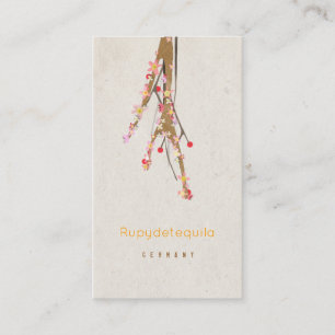 Carte de visite blanche arbre