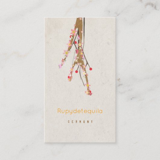 Carte de visite blanche arbre (Devant)