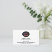 Carte de visite blanche code QR logo moderne (Debout devant)